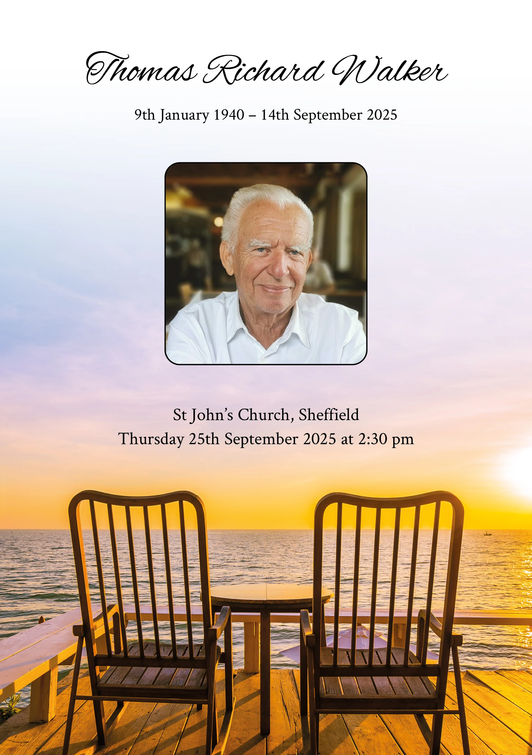 [Photograph — 148 - sunset chairs cover]