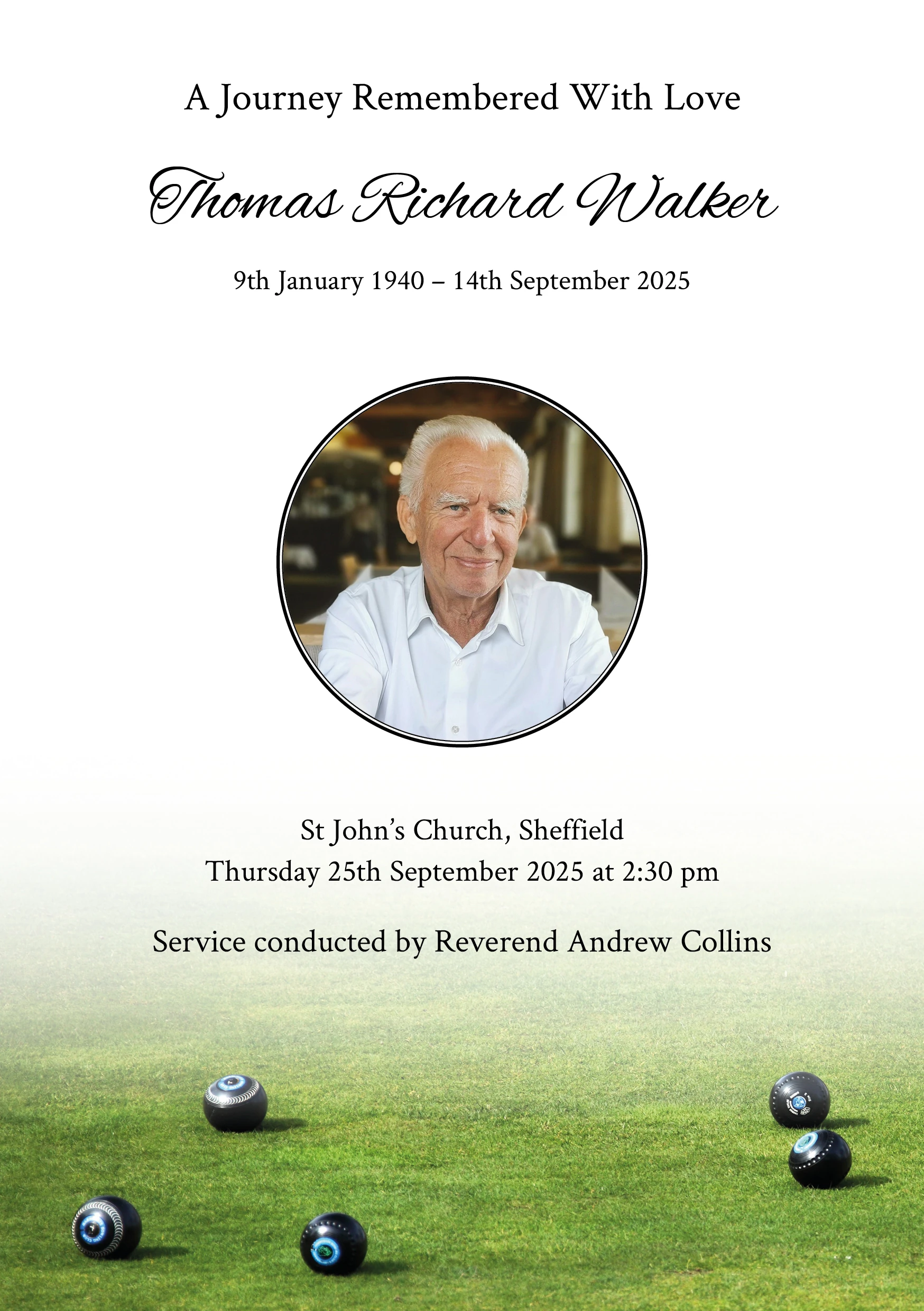 [Photograph — 140 - lawn bowls tribute cover]