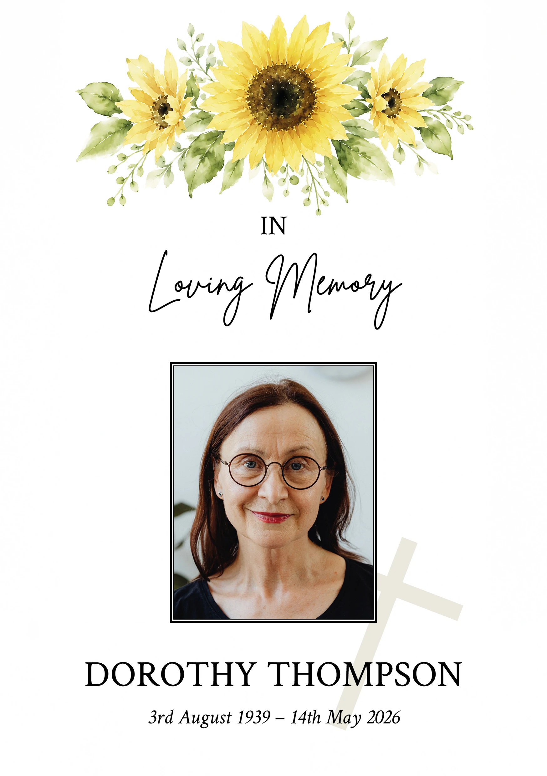 [Photograph — 176 - sunflower memory cover]
